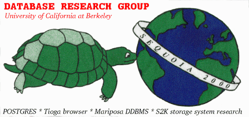 T-shirt illustration from the UC Berkeley Database Research Group, circa 1994
